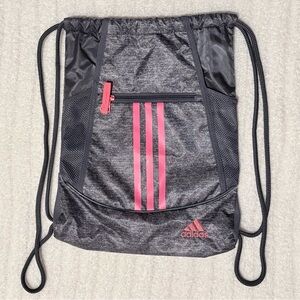 Adidas Grey and Pink Sports Sackpack